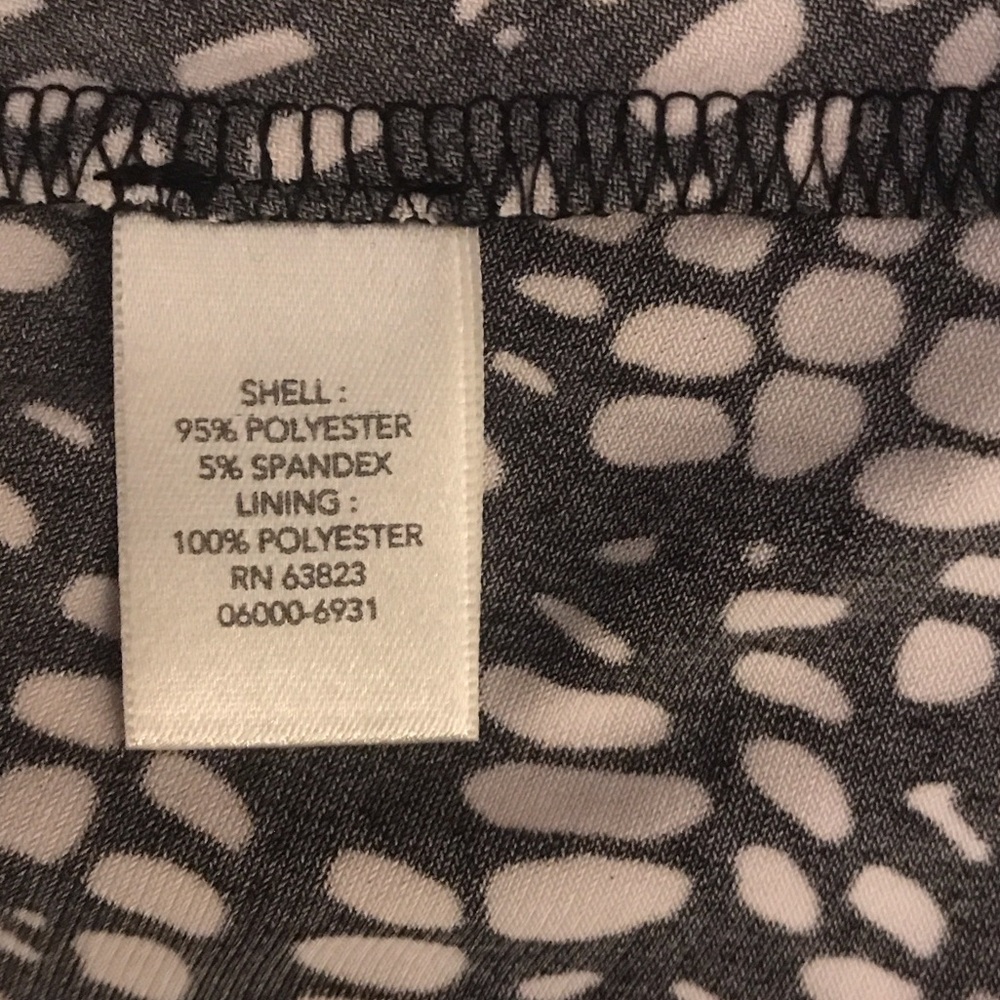 New Christopher & Banks Black and White Midi Dress - Picture 7 of 7